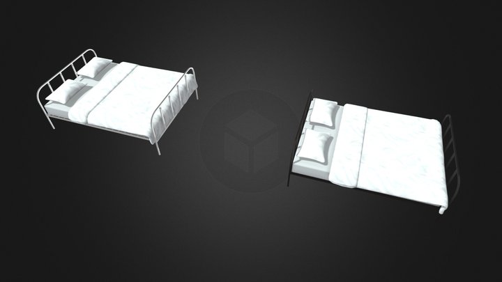 RELLY 침대 퀸 150200 KS1012BD/3 3D Model
