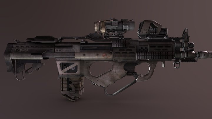 Bullpup Assault Rifle 3D Model