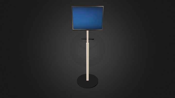 Small Telescopic Monitor Stand 3D Model