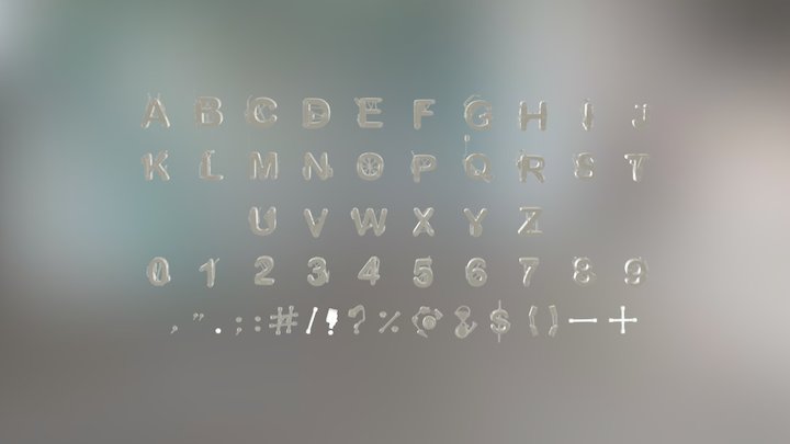 Synthetic Alphabet 3D Model