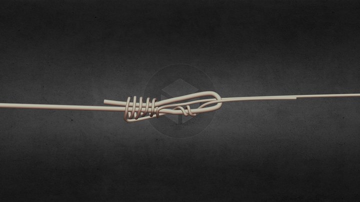 Fishing Line Knot | Multifilament Knot 3D Model