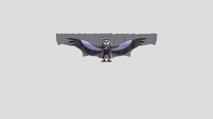 Purple+owl+3d+model
