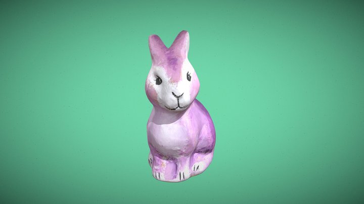 Paper Mache Bunny 3D Model