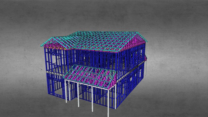 Коттедж АА 3D Model