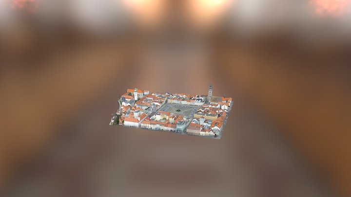 České Budějovice - náměstí 3D Model