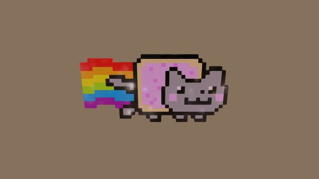 Pixel Art (Nyan Cat) 3D Model