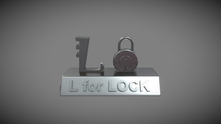L for Lock 3D Model