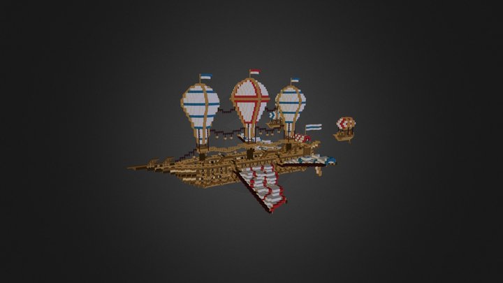 Steampunk boat by Mekel & Hoolss 3D Model