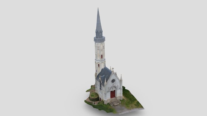 Chapelle au bord de l'Erdre à Carquefou 3D Model