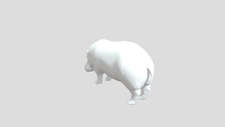 Hippopotamus printable 3D Model