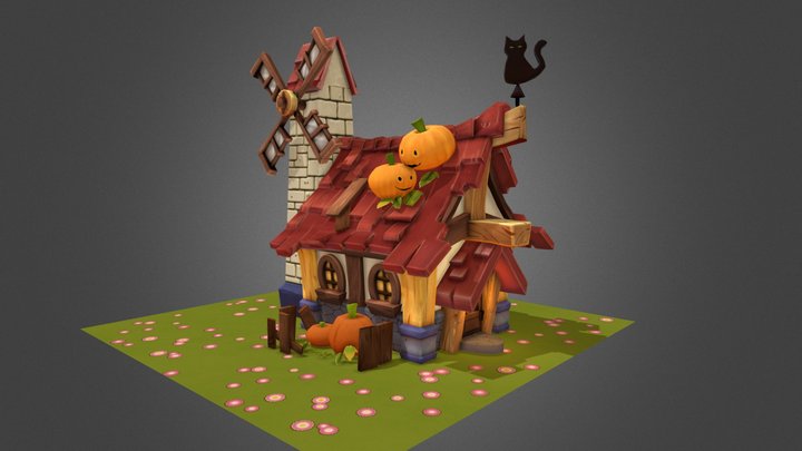 Pumpkin, Farmer's house 3D Model