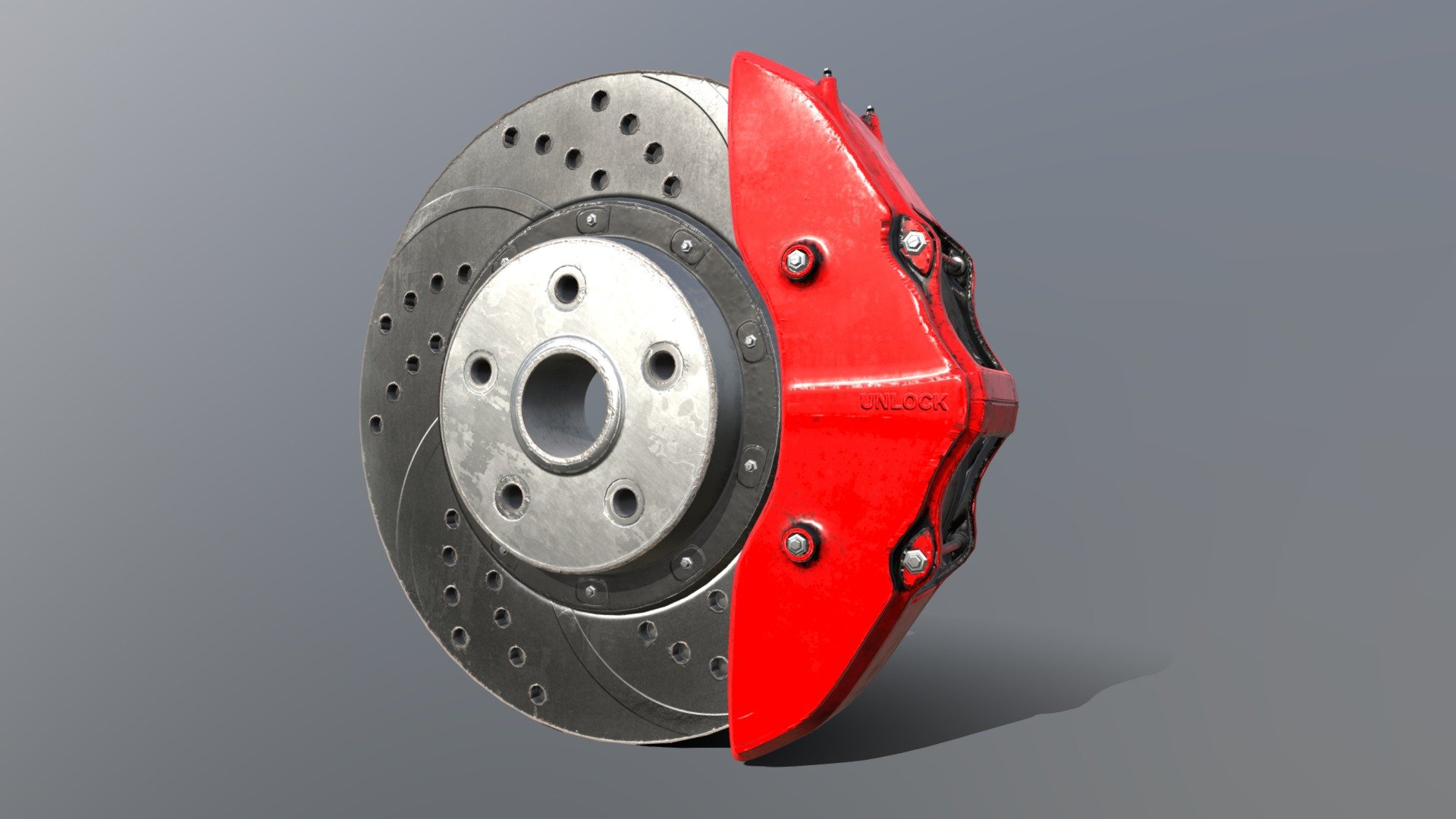 Brake Caliper Buy Royalty Free 3D model by KTKR [e5fd5fa] Sketchfab