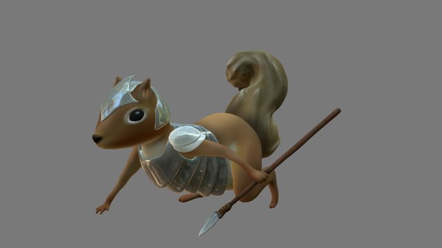 Squirrel Warrior 3D Model