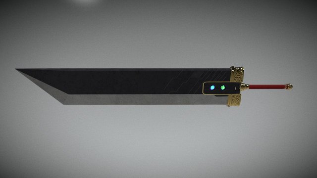 Buster Sword FF7 Fan Art 3D Model