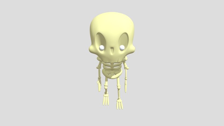 Skeleton w/ Animations 3D Model