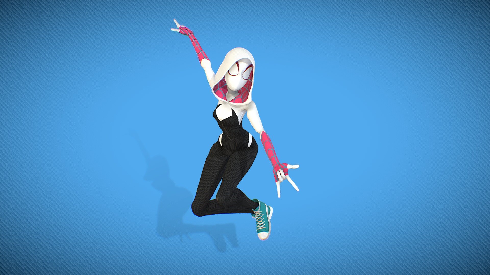 Spider Verse Spider Gwen 3D Model By Kubra Duran KubraDuran 