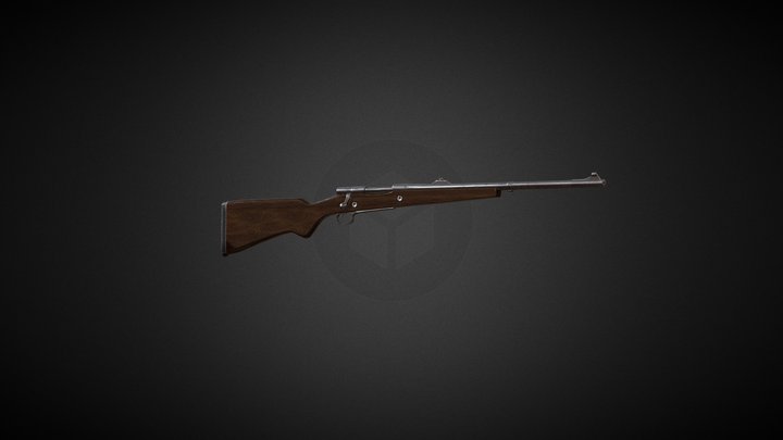 Winchester Model 70 Rifle 3D Model