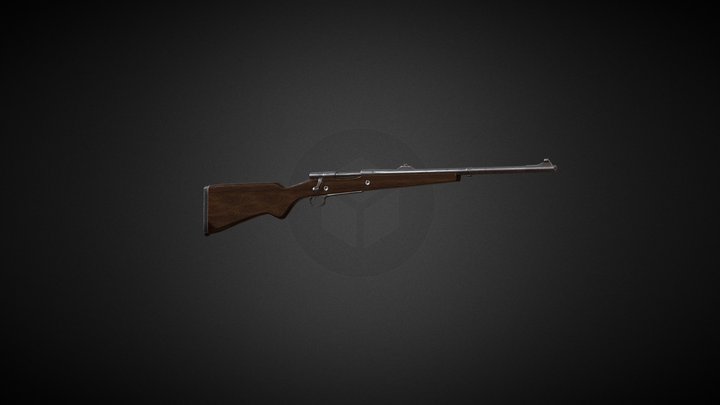 Winchester Model 70 Rifle 3D Model