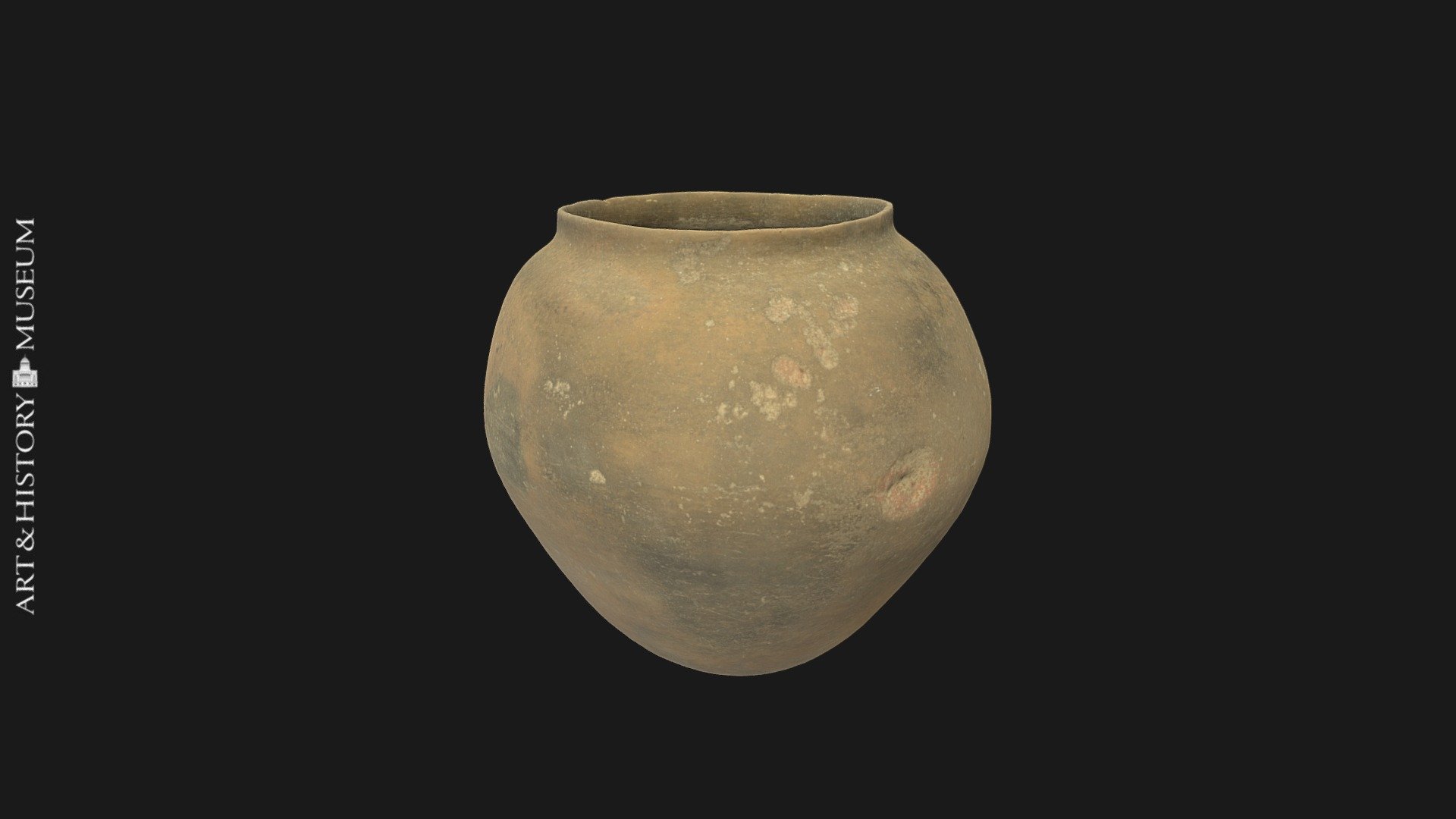 Egg-shaped pot with small opening & flaring rim