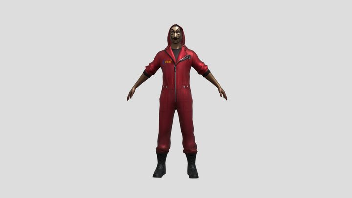 Bank Robber Free Fire Bundle 3D Model