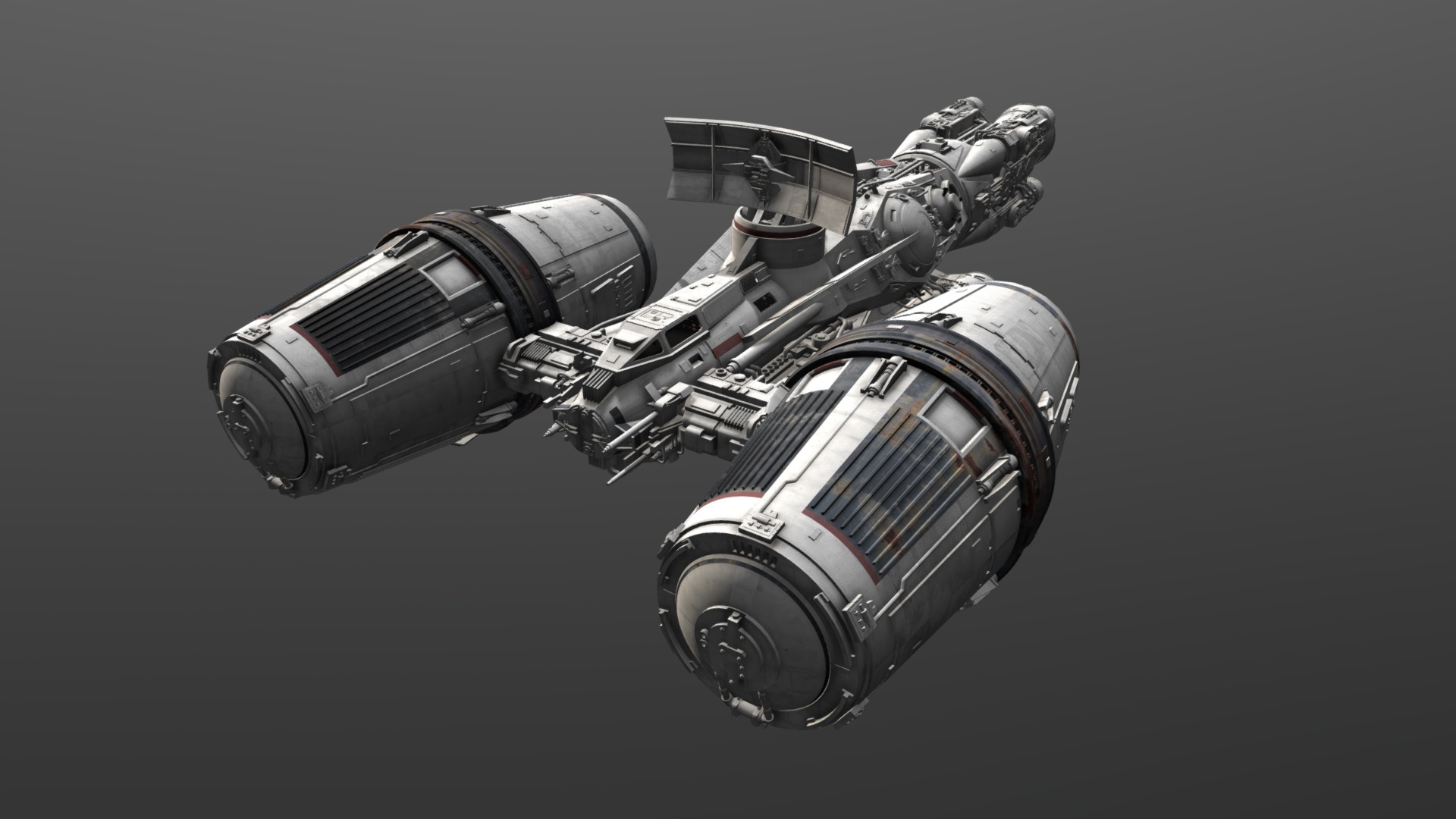 3D model Rebel Tanker Ship - This is a 3D model of the Rebel Tanker Ship. The 3D model is about a robot with a gun.