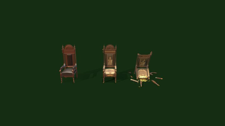 Chair_Destroyed 3D Model