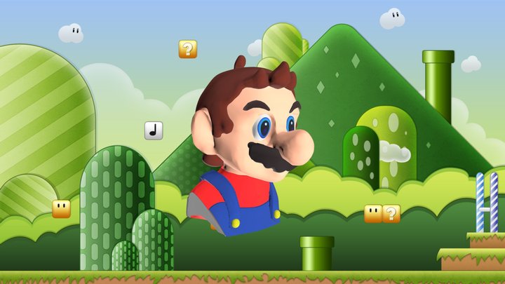 Mario Bros. Bust 3D Model