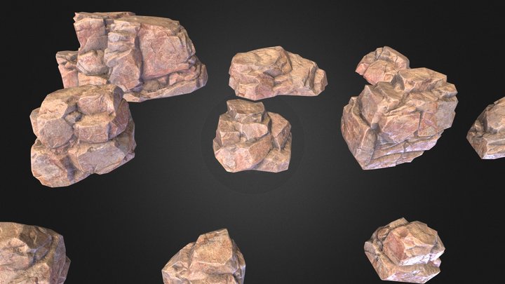 Desert rocks 3D Model