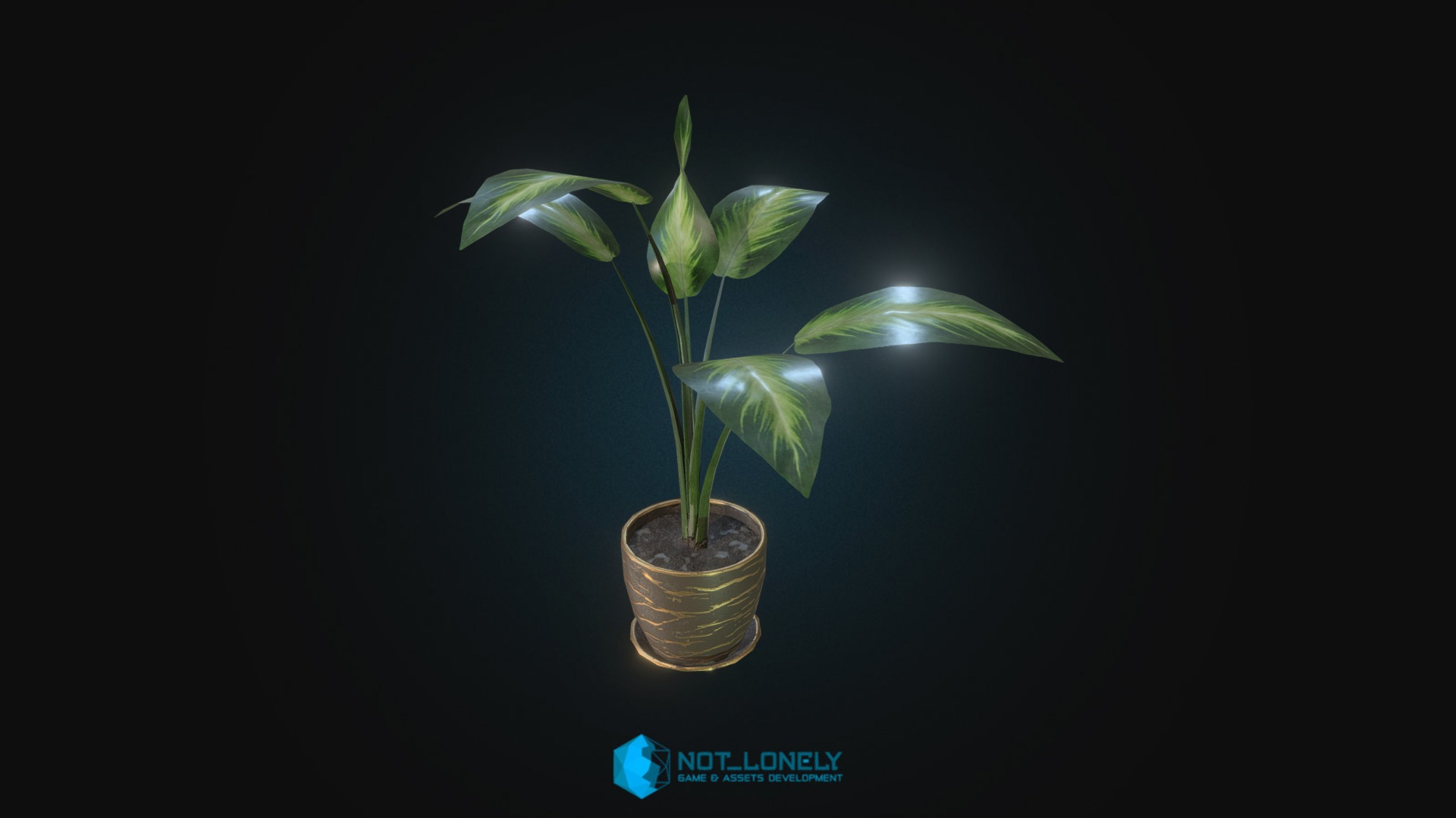 3D model Plant A - This is a 3D model of the Plant A. The 3D model is about a plant in a pot.