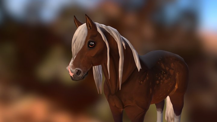 Haflinger Horse 3D Model