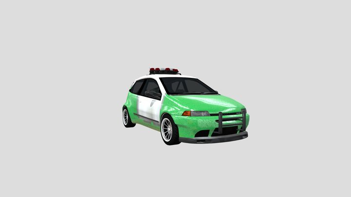 2000s fiat punto vcpd car 3D Model