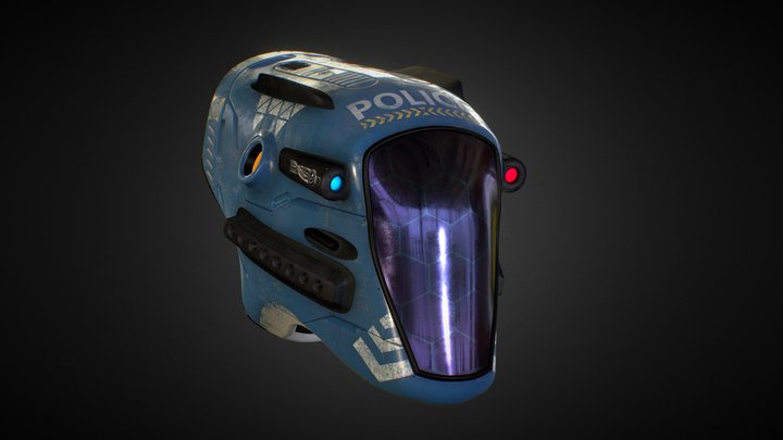 Police helmet of the future 3D Model