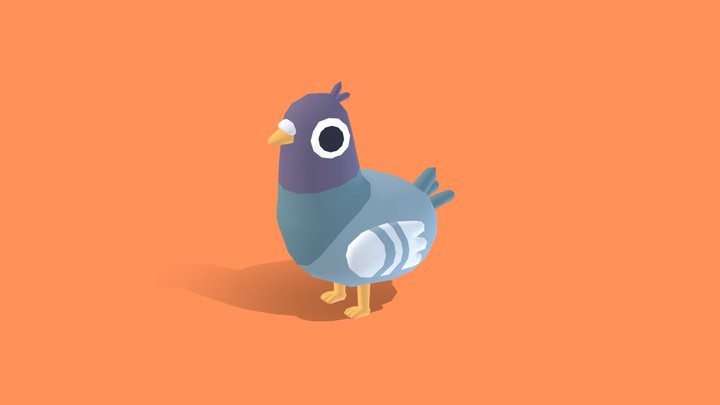 Pigeon - Quirky Series 3D Model