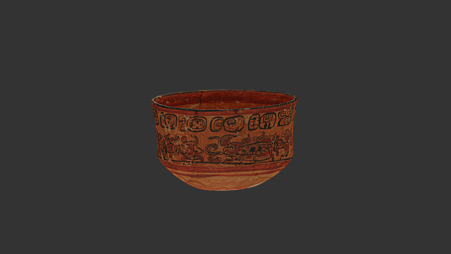 Ceramic bowl, Caracol, Belize 3D Model