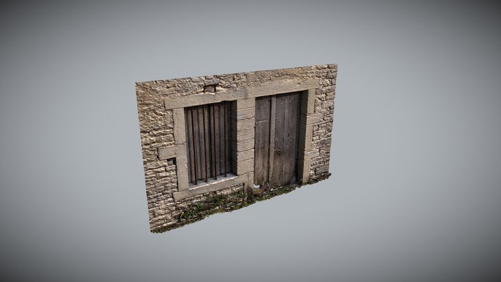 Old door and window 3D Model