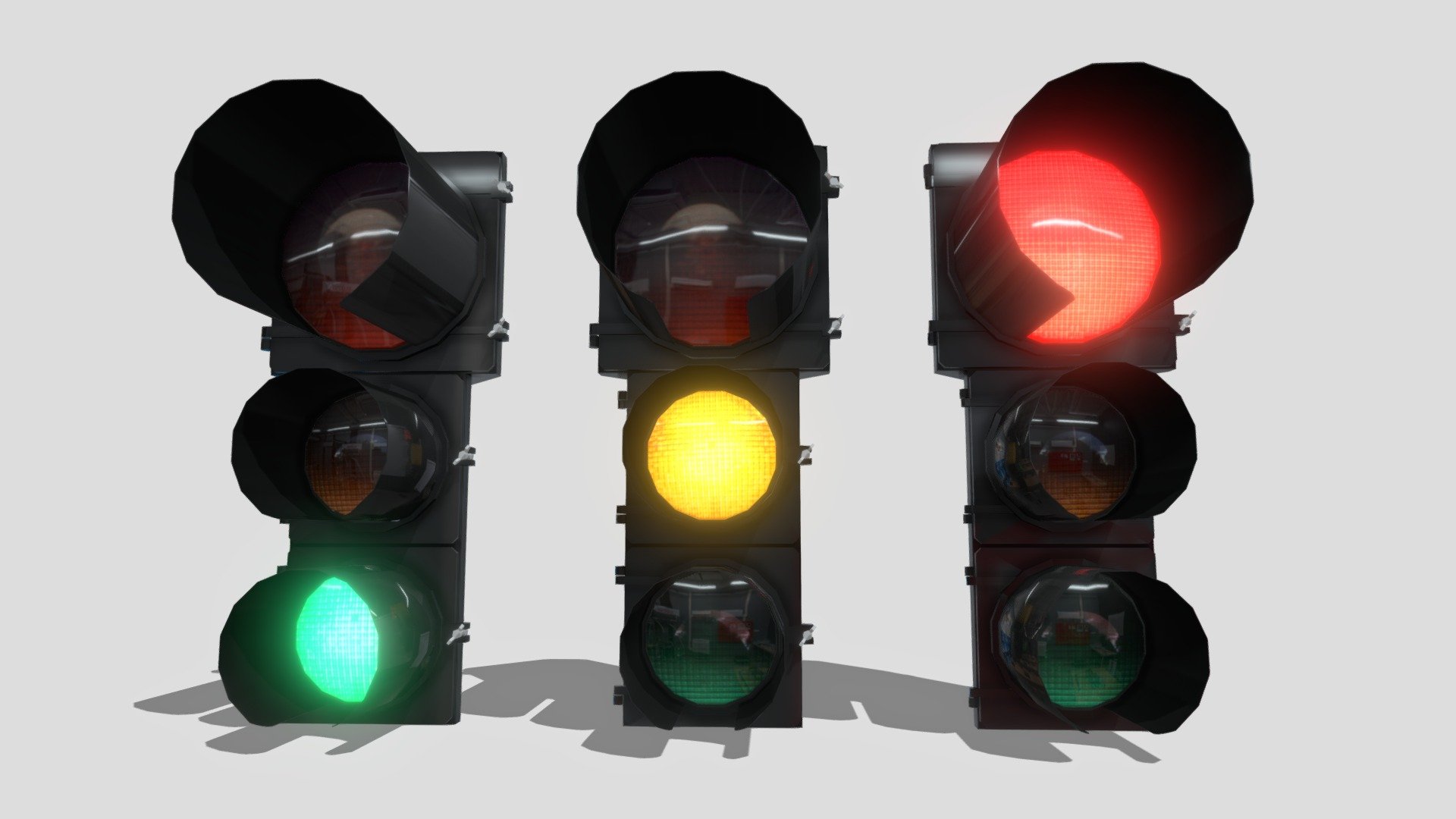 1288" Leotek Traffic Signal Set Download Free 3D model by