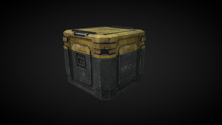 Space Station Crate 3D Model
