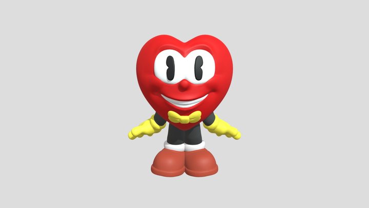 Happy Heart 3D Model