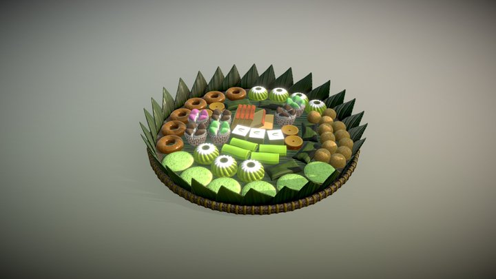 Indonesian traditional cake 3D Model