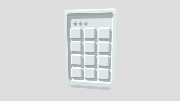 Electronic door lock numpad 3D Model