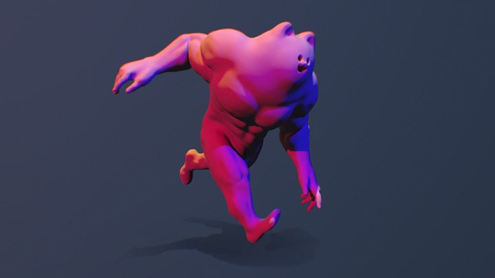 暴走肌肉貓 3D Model