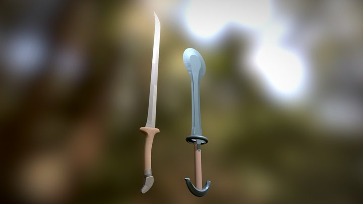 Two Swords 3D Model