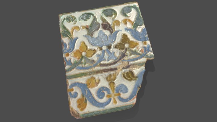 Azulejo madrileño del siglo XVI 3D Model