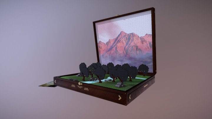 Wooden Box - 3D Puzzle 3D Model