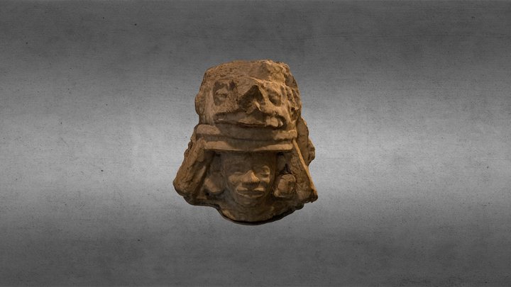 Cabeza de señor con tocado - Museo Maya Cancún 3D Model