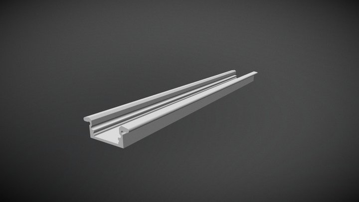 Aluminium profile L001 23,1 x 8,8 mm 3D Model