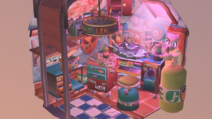 DAE Crib - Mechanic Garage 3D Model