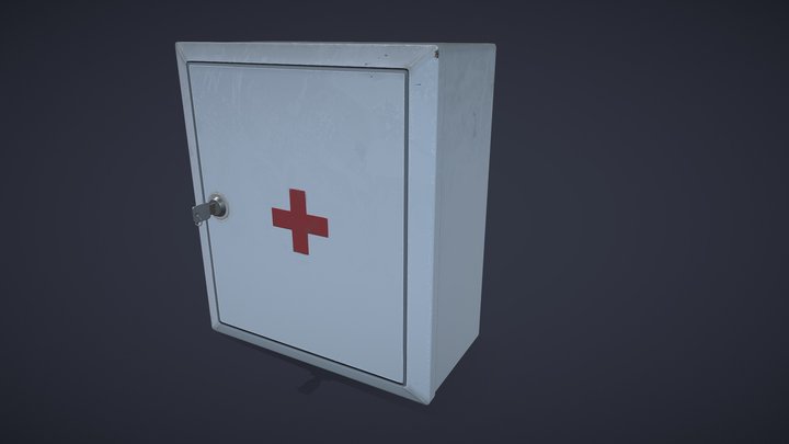 Wall mount first aid kit 3D Model