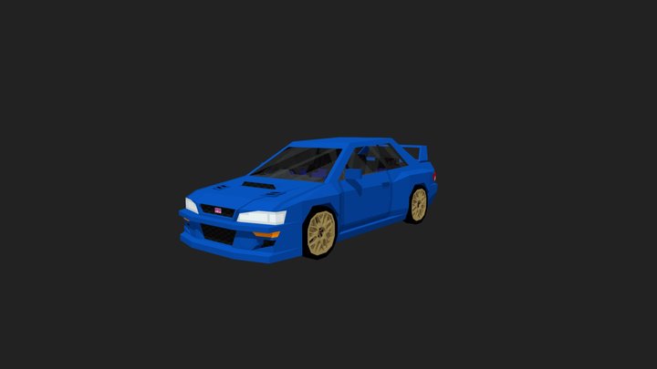 Low Poly Subaru Impreza 22B (Craftspeed) 3D Model