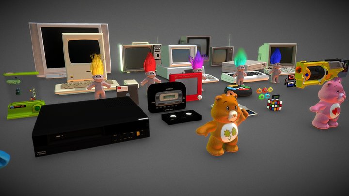 3D Retro Collection 3D Model